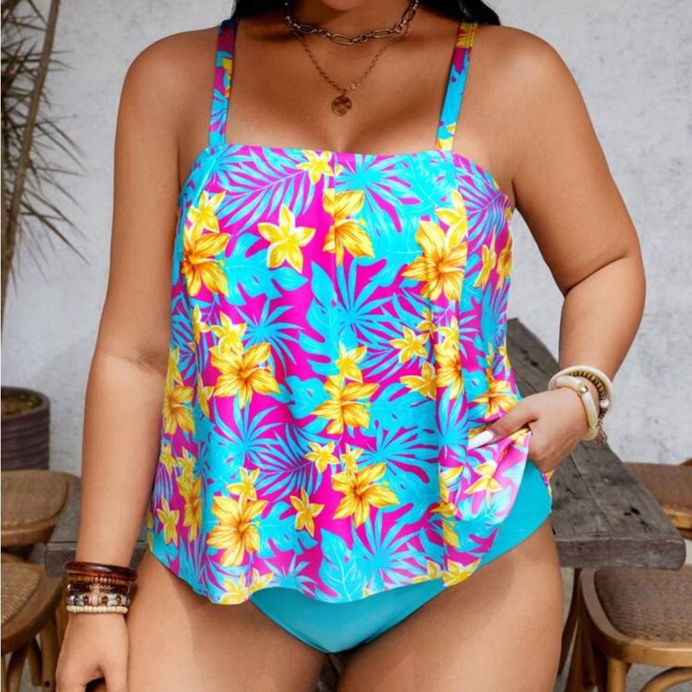 SHEIN | Plus Size Tankini Swimsuit | Size 4X 4XL 20